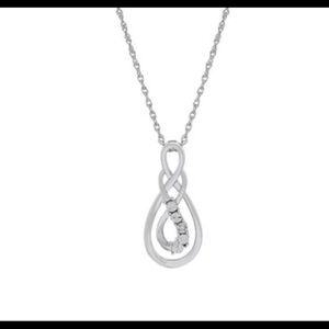 Dainty genuine diamond 18” Infinity necklace